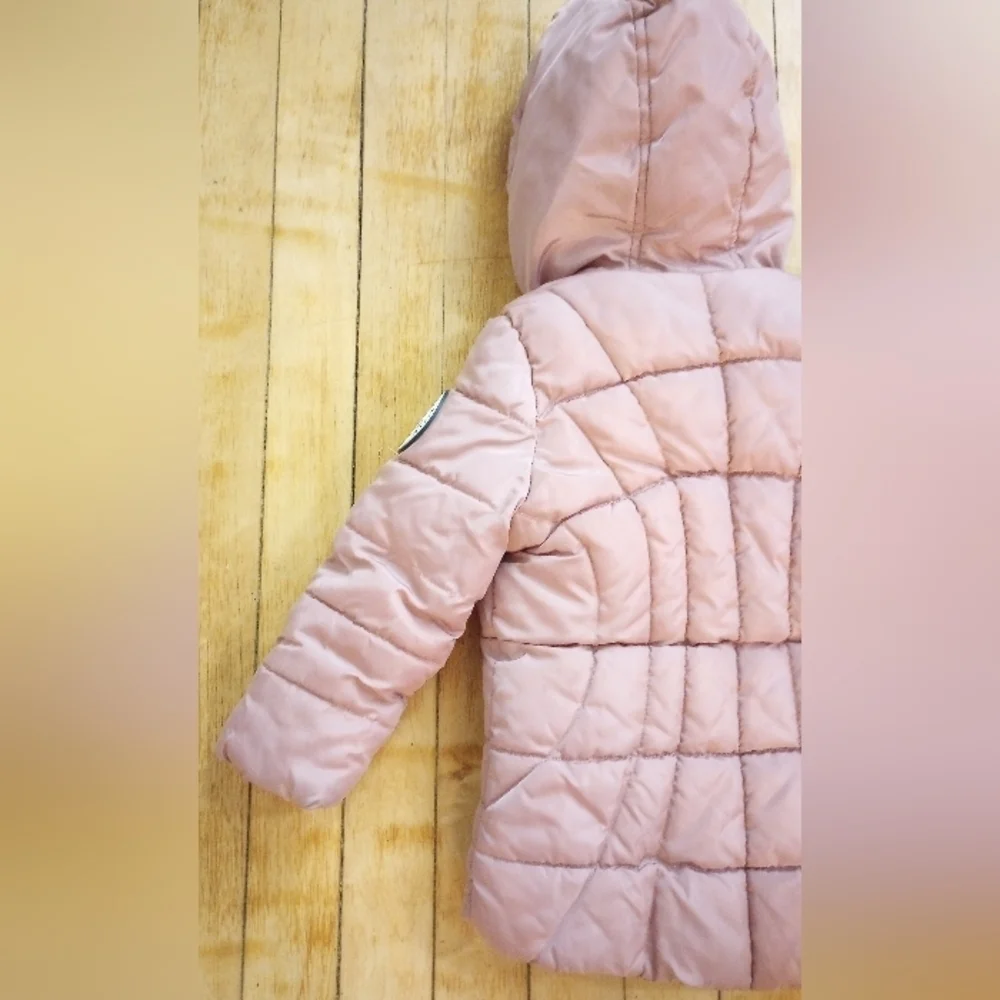 DKNY Hooded Puffer Winter Jacket for Kids 2T
